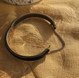 Black and Gold Bangle Bracelet
